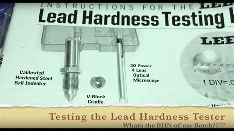 lee lead hardness tester instructions